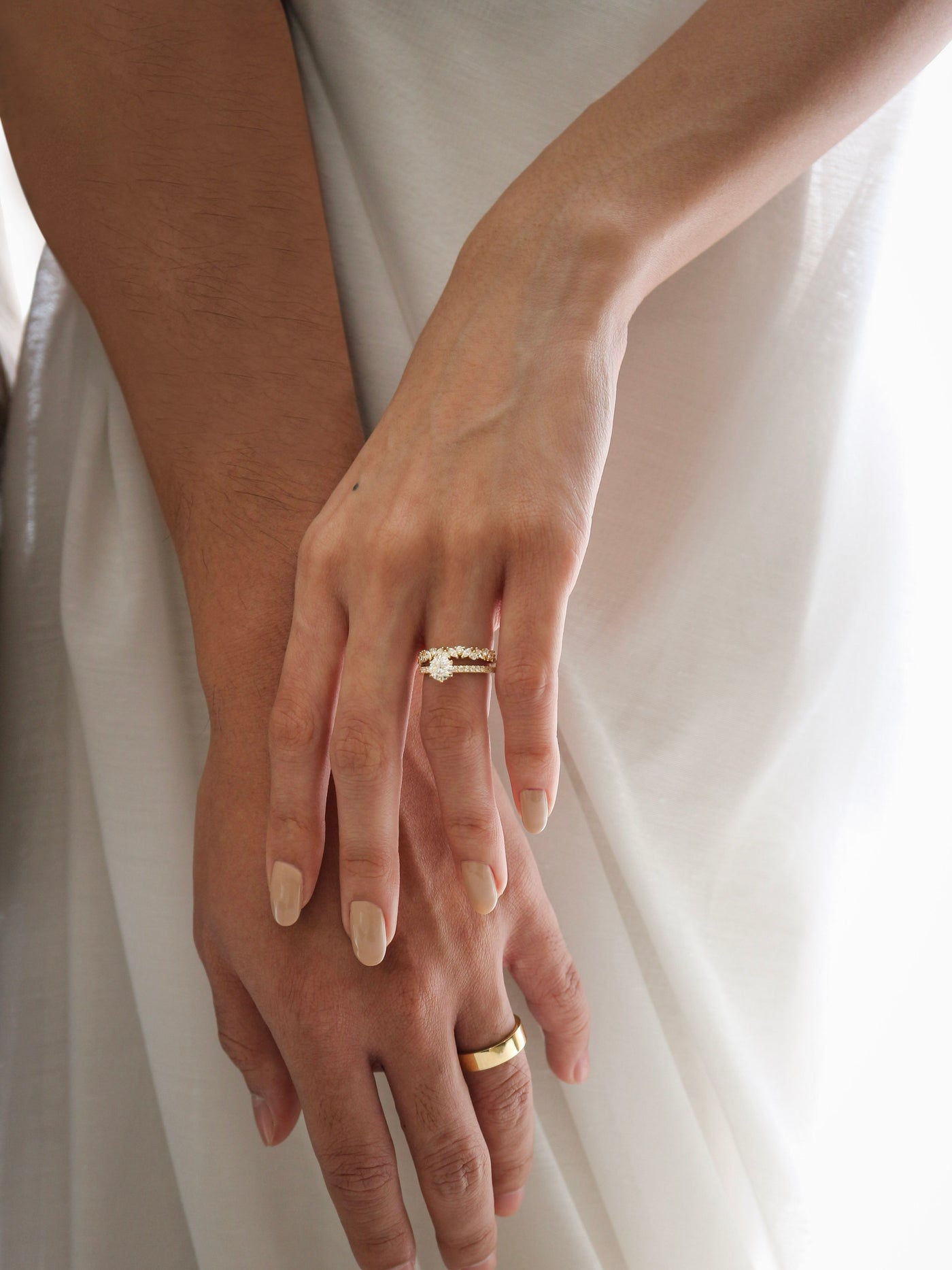 Kylie: Modern Asymmetrical Band Diamond Engagement Ring | Ken & Dana