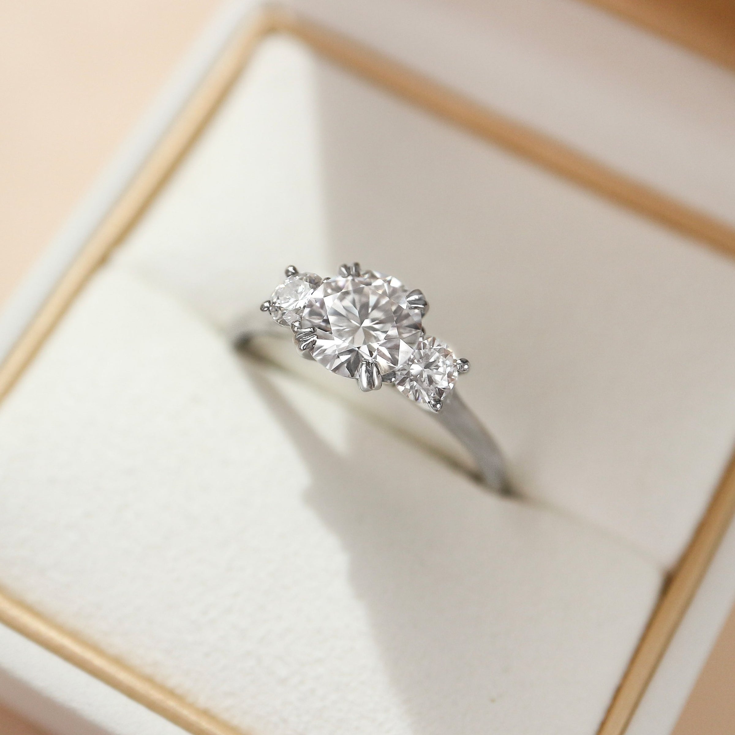 Three Stone Engagement Rings Brilyo Jewelry