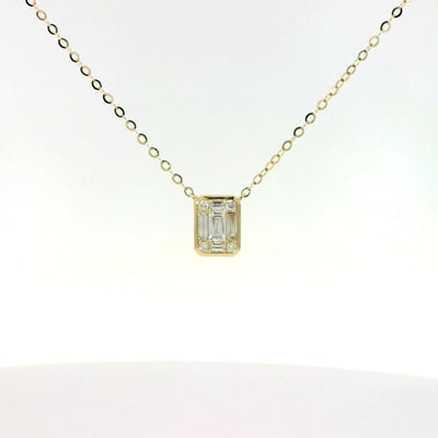 Emerald Illusion Necklace (Bezel)