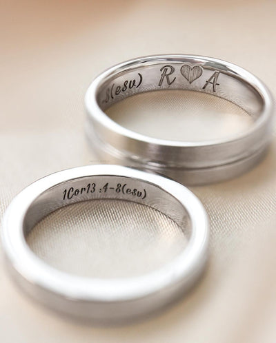 Channel and Custom Preston Wedding Rings
