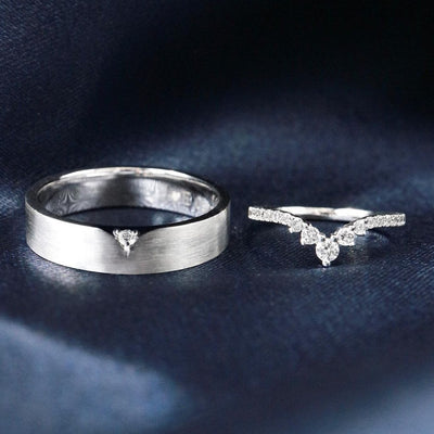 Chevron Wedding Rings