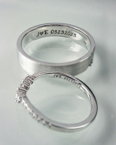 Chevron Wedding Rings