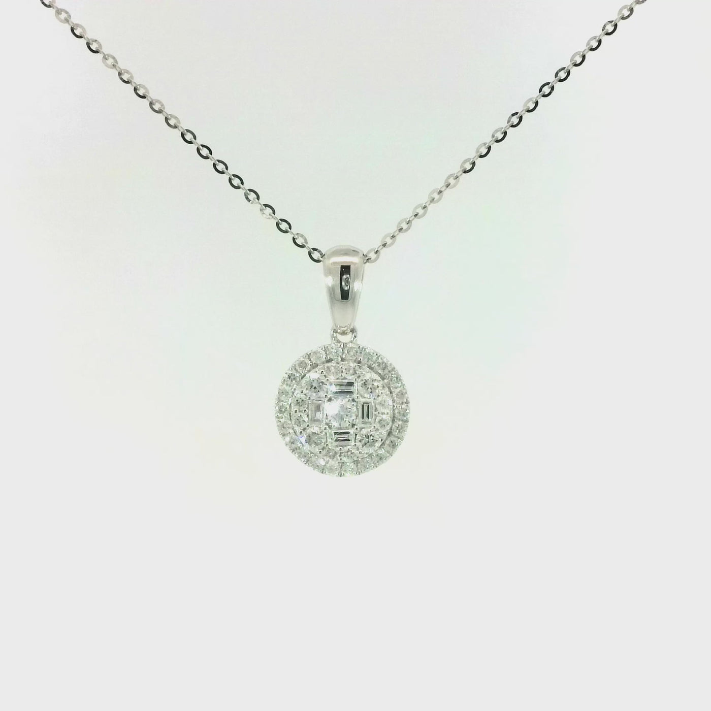 Round Halo Illusion Necklace