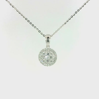 Round Halo Illusion Necklace