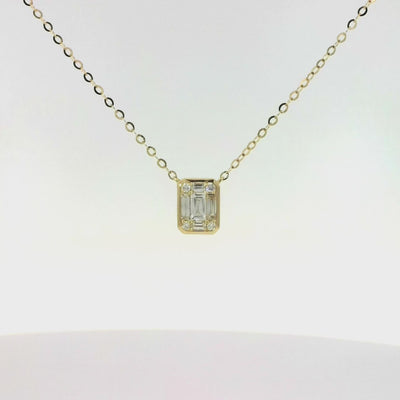 Emerald Illusion Necklace (Bezel)