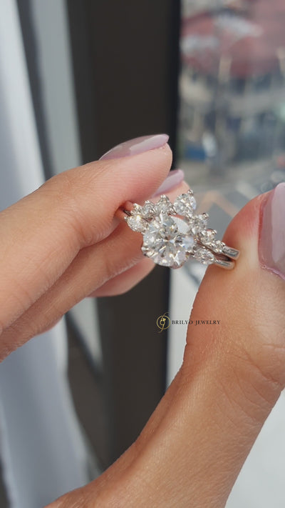 Chevron Diamond Ring