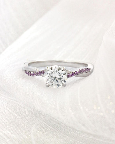 Ava with Amethyst Side Stones