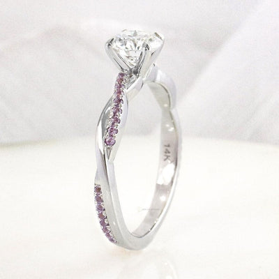 Ava with Amethyst Side Stones