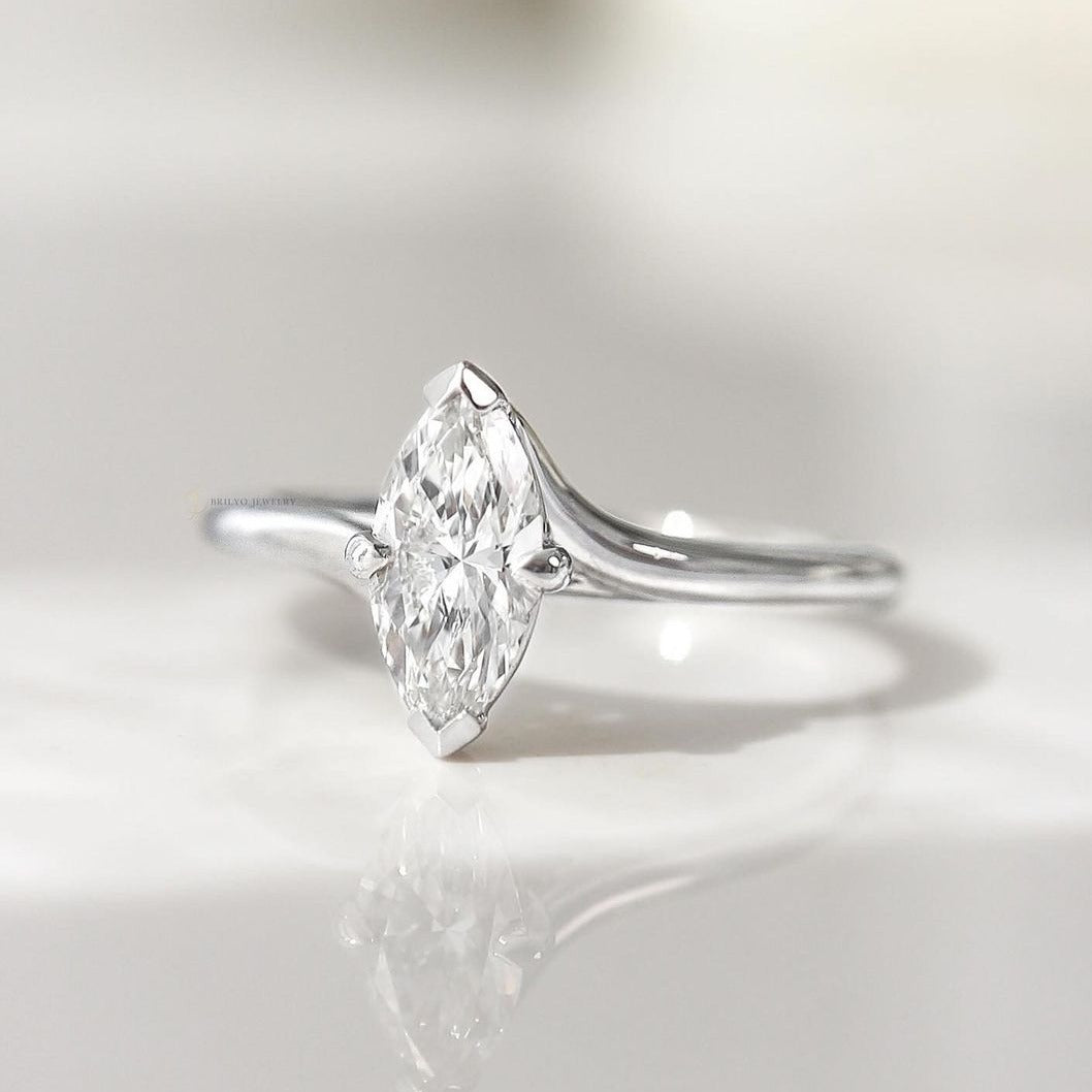 Lord of the Rings Inspired Marquise Diamond Ring