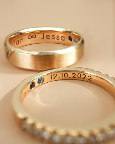 Custom Emerald Wedding Rings