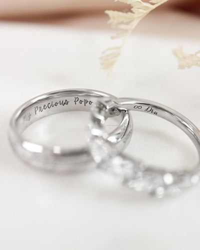 Wedding Rings with a Lord of the Rings Engraving