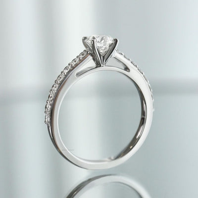 Cathedral with Diamond Pavé Band