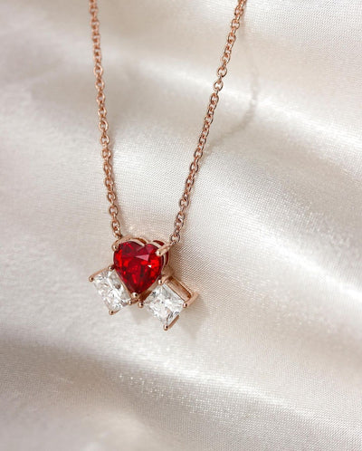 Ruby Toi et Moi Jewelry Set