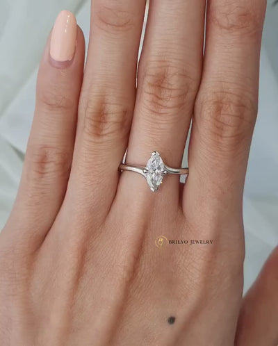 Lord of the Rings Inspired Marquise Diamond Ring