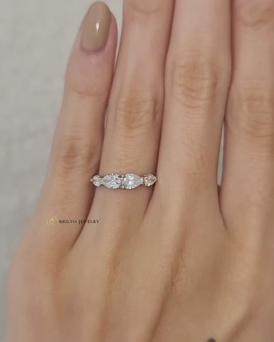 Pear Diamond Ring with Cedric